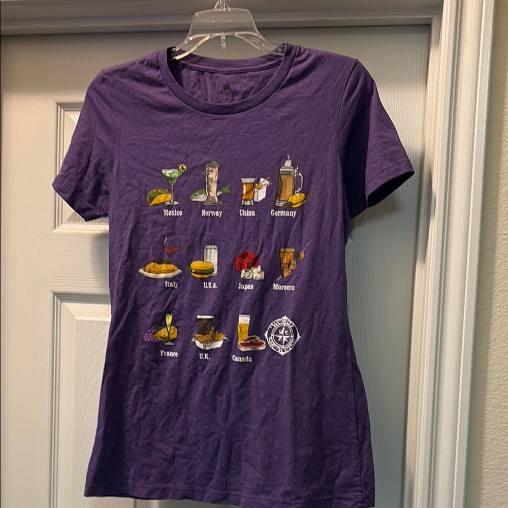 Disney Parks Epcot World Showcase Purple T-Shirt
